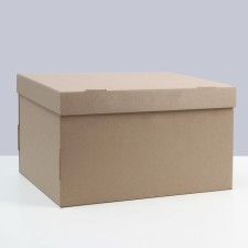 The box is folding, the lid is, brown, 35 x 25 x 20 cm