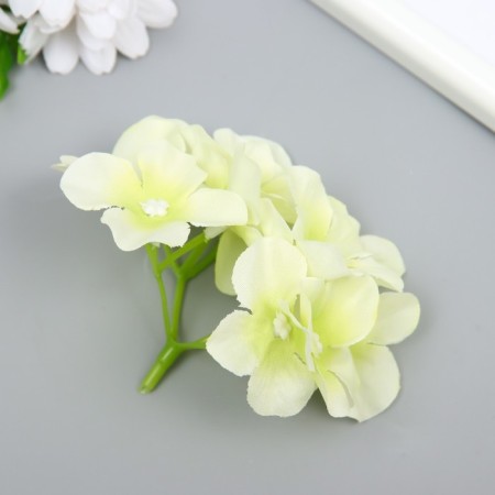 Flowers for decorating "hydrangea" white-green 10x10 cm-3