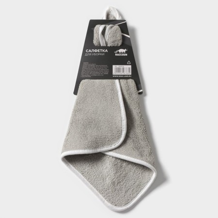 Raccoon “White” cleaning napkin, microfiber, 29 × 29 cm-5