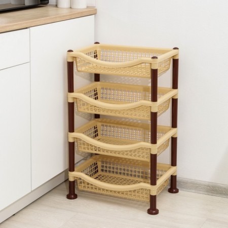Floor shelf for vegetables "hostess", beige color