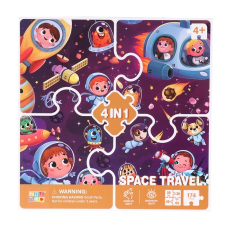 Puzzles 4 in 1 “Cosmic Adventure”, 25, 36, 49, 64 elements-7