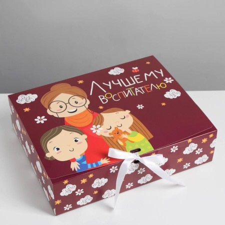 Gift folding box, packaging, “educator”, 31 x 24.5 x 8 cm-1