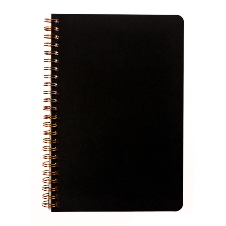 A5 business test, 60 sheets in the PragMatic cage, cardboard cover, tinted block 80g/m2, black