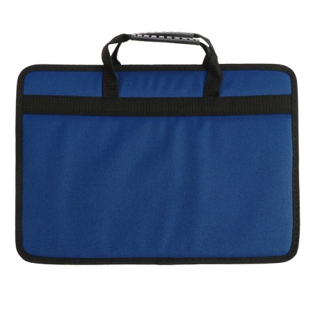 The folder with the handles is textile, A4, 365 x 260 x 50 mm, 1C13 "Luga", frame, blue-2