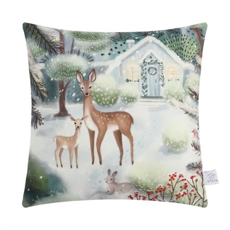 Case on the pillow Ethel "Winter Forest", 40*40 cm, 100 p/e, velor-1