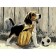 Picture on numbers on a canvas with a subframe "Puppy with a ball", 40 x 30 cm