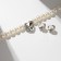 Set 2 items; Earrings, Kilence "Heart" large pearls, white color in silver