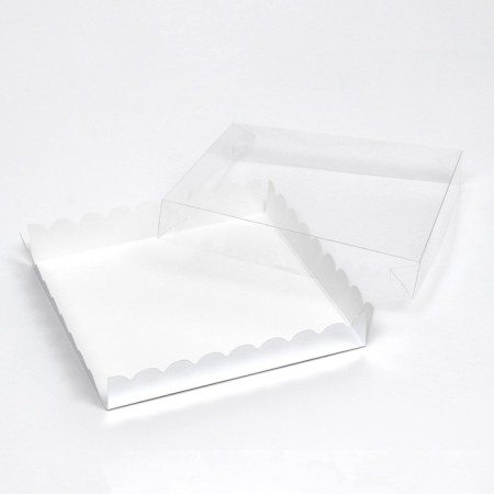 Box for cookies, silver, 18 x 18 x 3 cm-2