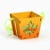 Wooden Kashpo 10 × 10.5 × 9 cm Raphael "September 1", handle ribbon, gradient yellow orange