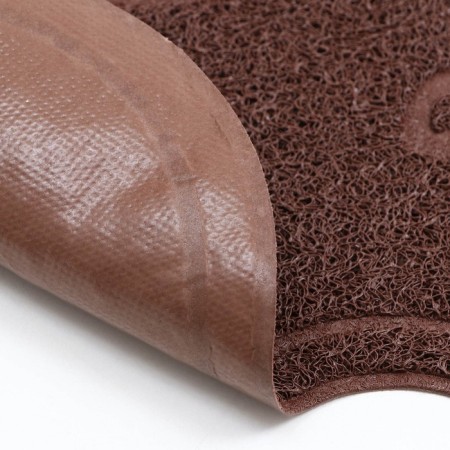 2-in-1 rug for a bowl/toilet for animals two circles, 47 x 26 cm, brown-4