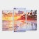 Carty clock is wall-mounted, modular "Palms at sunset", 60x80 cm