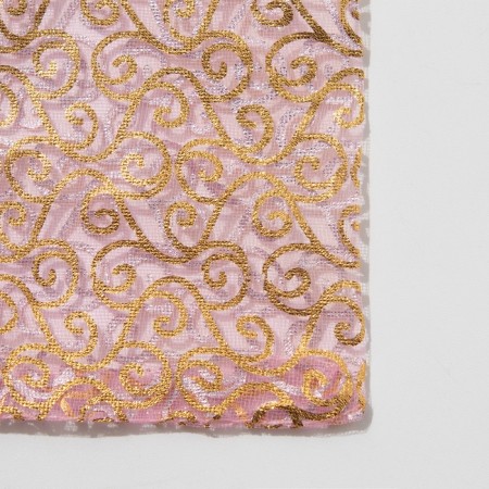 Gift bag "curls" 10 × 12, pink color with gold-1