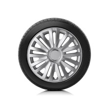 Wheel caps Autoprofi R14, PP plastic, adjusting rim, metallic, 350mm, 4 pcs