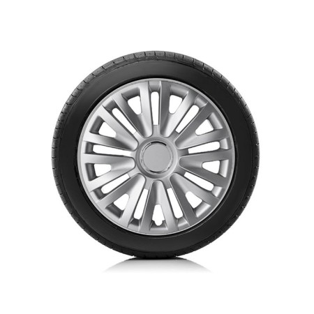 Wheel caps Autoprofi R14, PP plastic, adjusting rim, metallic, 350mm, 4 pcs