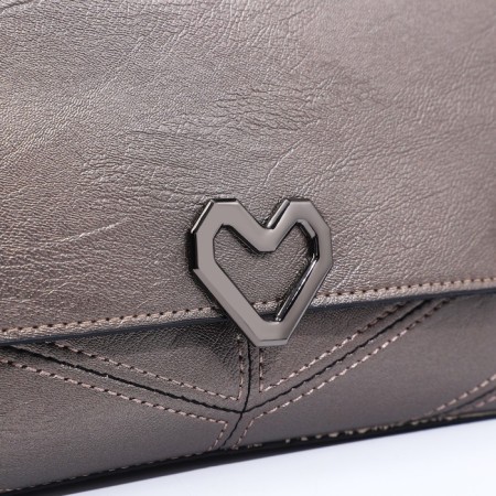 Bag-clate on magnet, long belt, bronze color-4