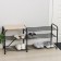 Shoes for shoes with a “double” seat, 3 shelves, suede, black color
