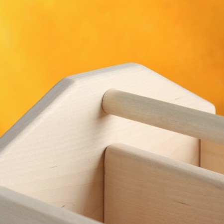 Wooden Kashpo, 29.8x20.5x12.3 cm, with a handle-4
