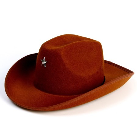 Carnival hat "Sheriff", children's, district. 52-54, brown color-3