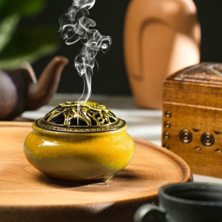 Kurilnitsa for any incense "Aventurine" ceramic, mix-2