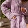 Waffel Women's Huttail Ethetel "BOHO" size 46-48, lilac color, 100% cotton, 290 g/m2