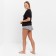 Female homemade set (T -shirt/shorts), black color, size 52