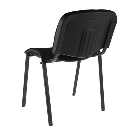 Stool "iso", black frame, upholstery black fabric-1