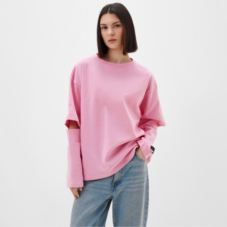 Jumper (longshilv) mist: basy, size l-xl pink color