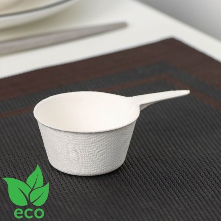 Disposable form for buffet buffes, 49 ml, 5.6 × 9.2 × 2.9 cm, sugarcane, 50 pcs in packaging, white color