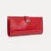 Women's wallet on the button, red color