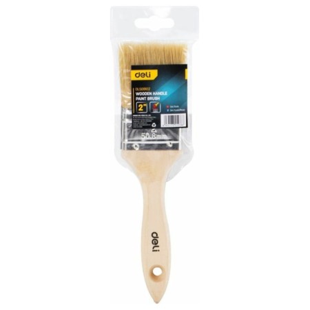Flat brush Deli DL509102 104531, natural bristles, 50 mm-1