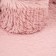A bed with a cloth "Pijon", oval, 55 x 36 x 47cm, fluffy fur, jute, pink