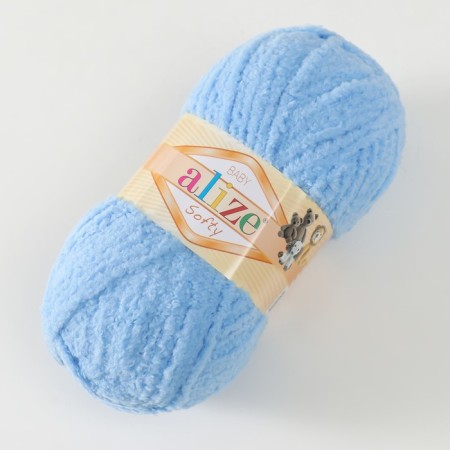Yarn "Softy" 100% micropoliester 115m/50g (40 blue)-1