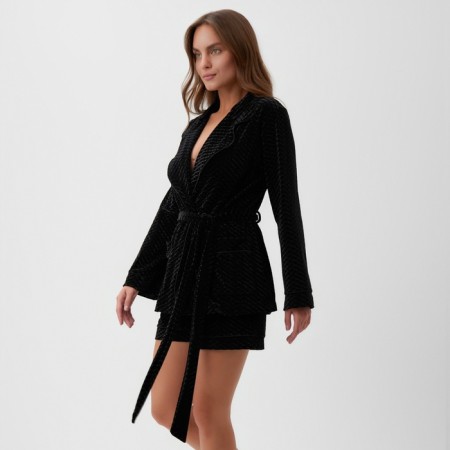 Women's jacket KAFTAN "velvet" p. 48, black-5