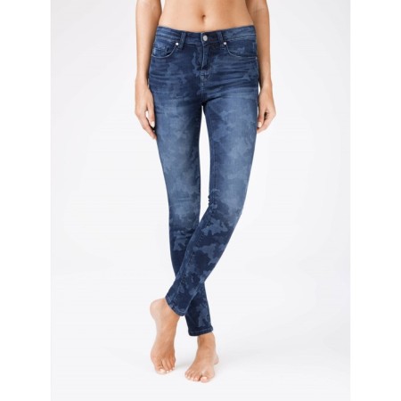 Women's jeans CONTE ELEGANT "Camouflage", size M, dark blue color