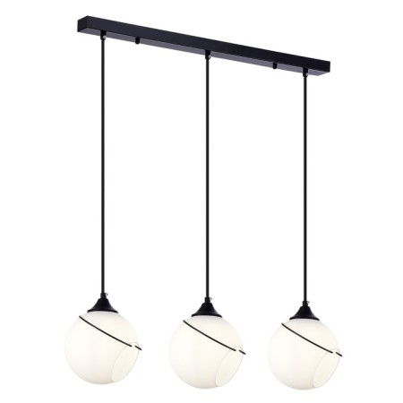Suspended EVOLUCE lamp. Sle103143-03. Satturo. 3x60 watts, E27, 65.5x15x120 cm, black color-4