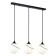 Suspended EVOLUCE lamp. Sle103143-03. Satturo. 3x60 watts, E27, 65.5x15x120 cm, black color