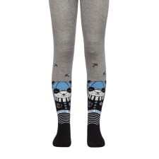 Children's tights with drawings CONTE KIDS Sof-Tiki, height 104-110 cm, color gray color
