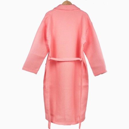 Unisex bathrobe Pamira, size m, coral color-3