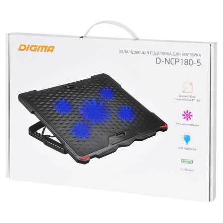 Digma d-ncp180-5 18 "415x295x25mm 2xusb 5x 79/150mmfan 850 g black laptop-8