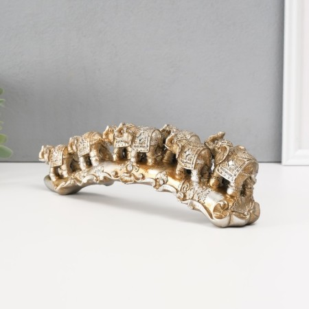 Souvenir Polystone Straza "7 Elephants" 9x29x6 cm-3