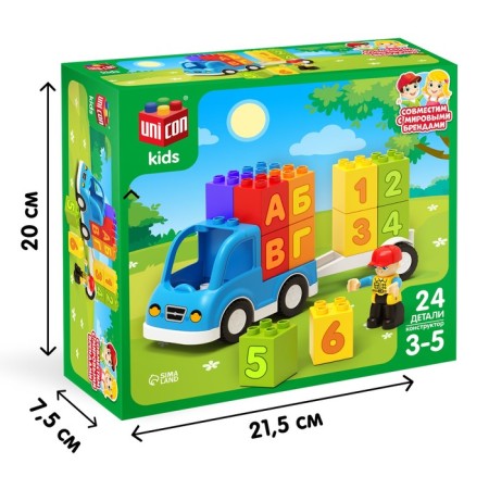 Constructor machine Unicon Kids, 24 details, 3+-1