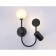 LED LED wall -mounted lamp with an interchangeable Ambrella Light, Linetech, FL66389, G9, GU10, 4 W, 300LUM, 4200K, black, white matte color