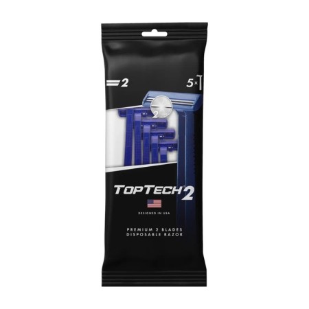 Disposable razor Toptech2, 2 blades, 5 pcs