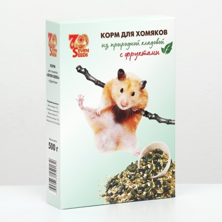 Seven Seeds Feed for Hamsters, with Fruits, 500 g
