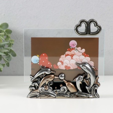 Photo frame plastic 10x15 cm "dolphins" 14x15x4 cm