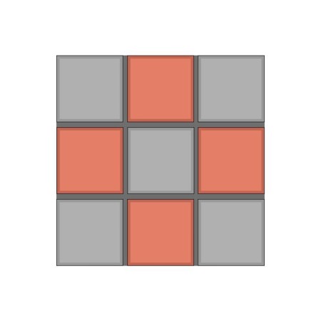 Form for the paving slab "Plate", 30 × 30 × 3 cm, F12004-3