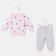 Set: jumper and pants crumb I am “hearts”, pink/gray color, height 86-92 cm