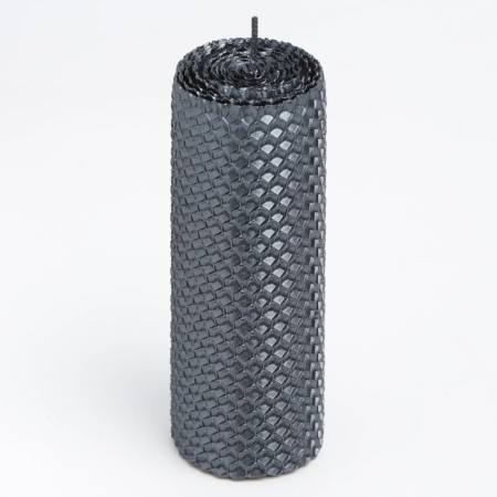 Voschshina candle, 4.5x4.5x12.5 cm, wet asphalt metallic-2