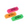 Davente neon eraser, synthetics, 56 x 19 x 9 mm, rectangular, mix x 4 colors, cardboard box