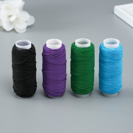 Spandex for beads in a braid, length 25 m, assorted-2